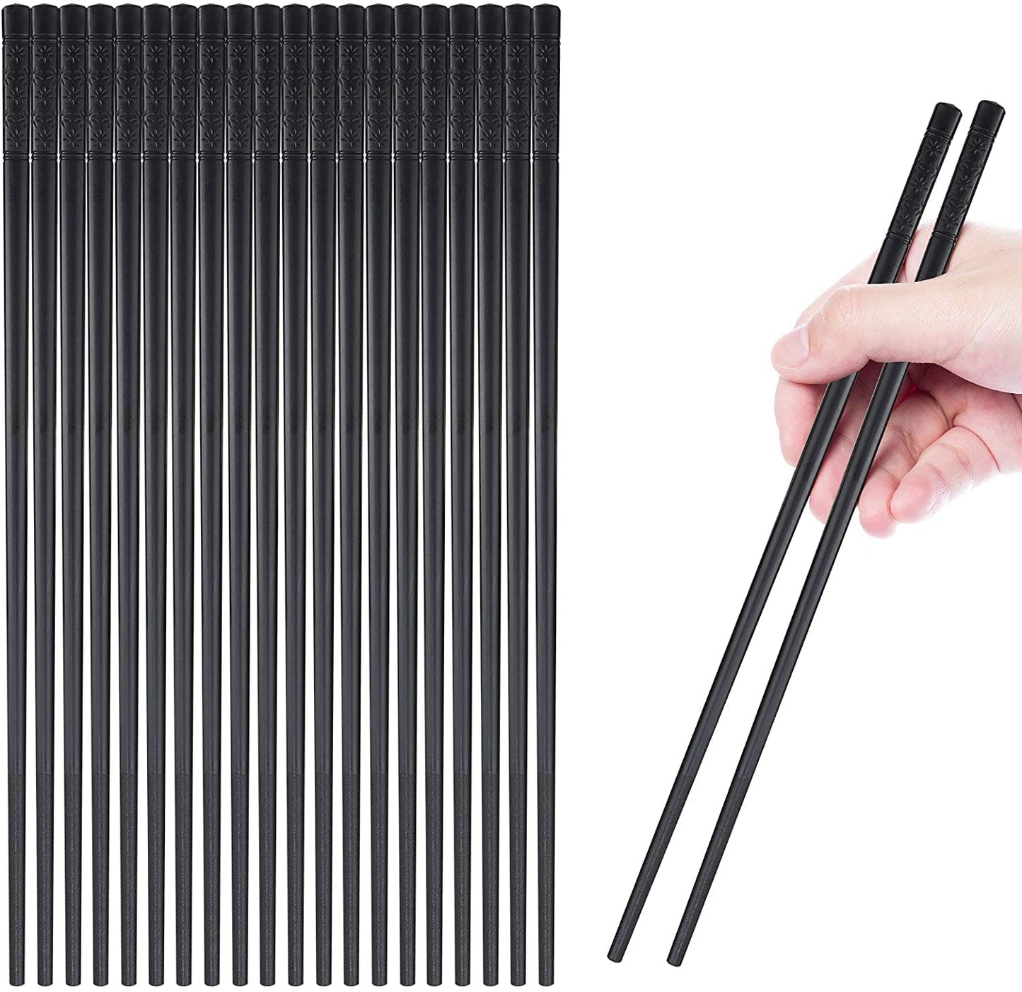 Fiberglass Chopsticks – Reusable, Non-Slip, Dishwasher Safe – 24cm, 10 Pairs