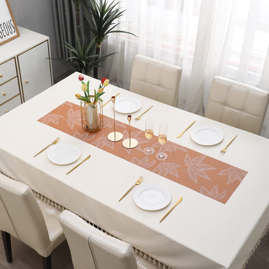 Orange Floral Design Table Runner 30x135 cm | Dining, Centre & Side Table Mat