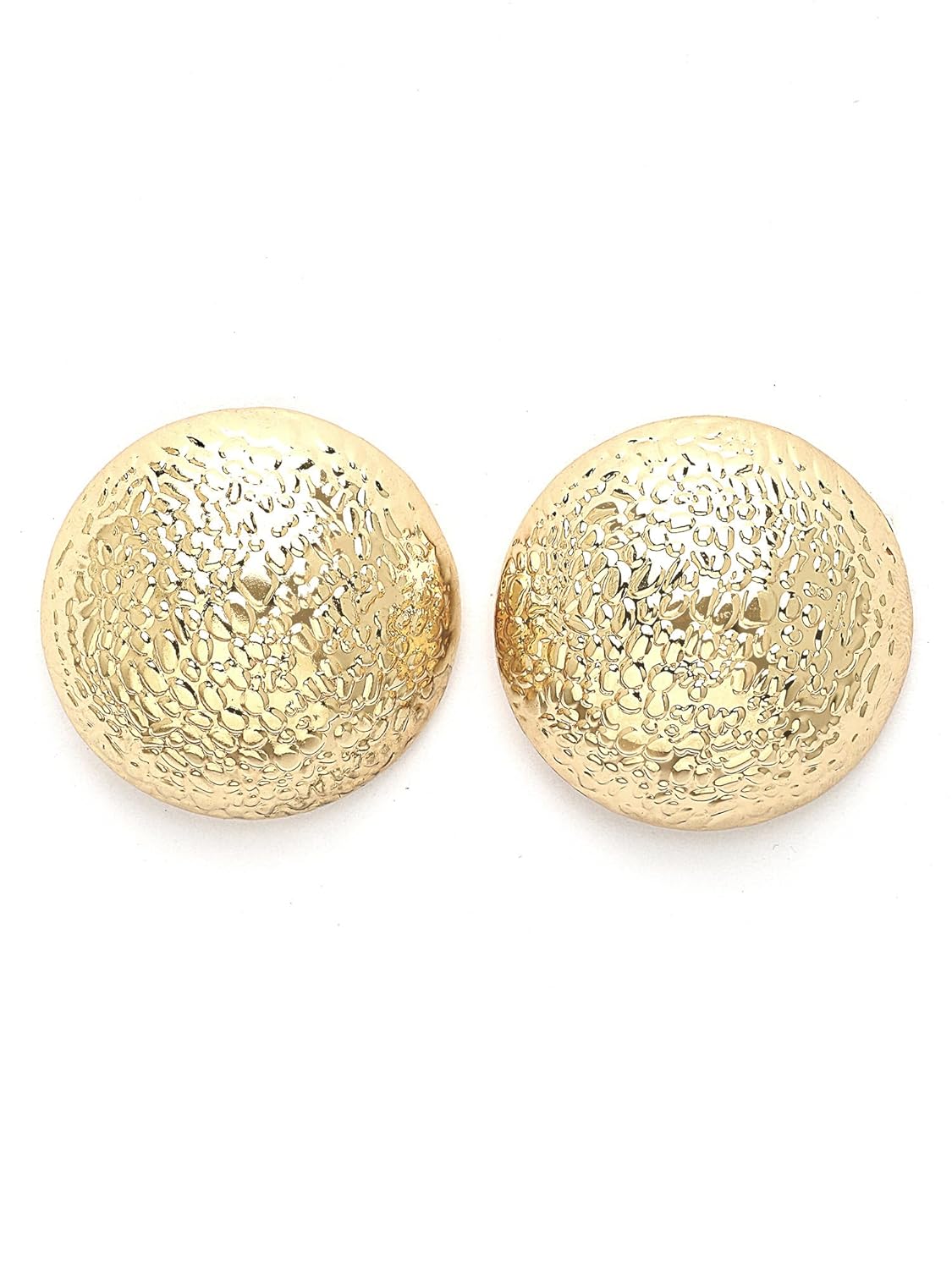 Stud Earrings – Fashion Jewellery – Gold Plated, Durable Finish – Single Pair