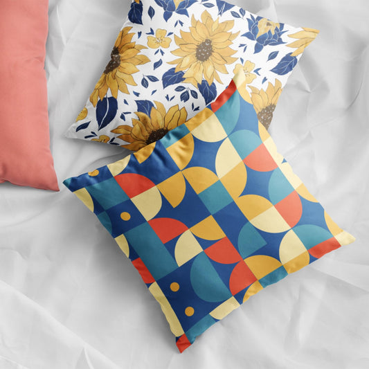 Soft Stylish Digital Print Velvet Cushion Covers 18x18 inch (Pack of 2) | Decorative Throw Pillow for Sofa, Bed, Home Decor