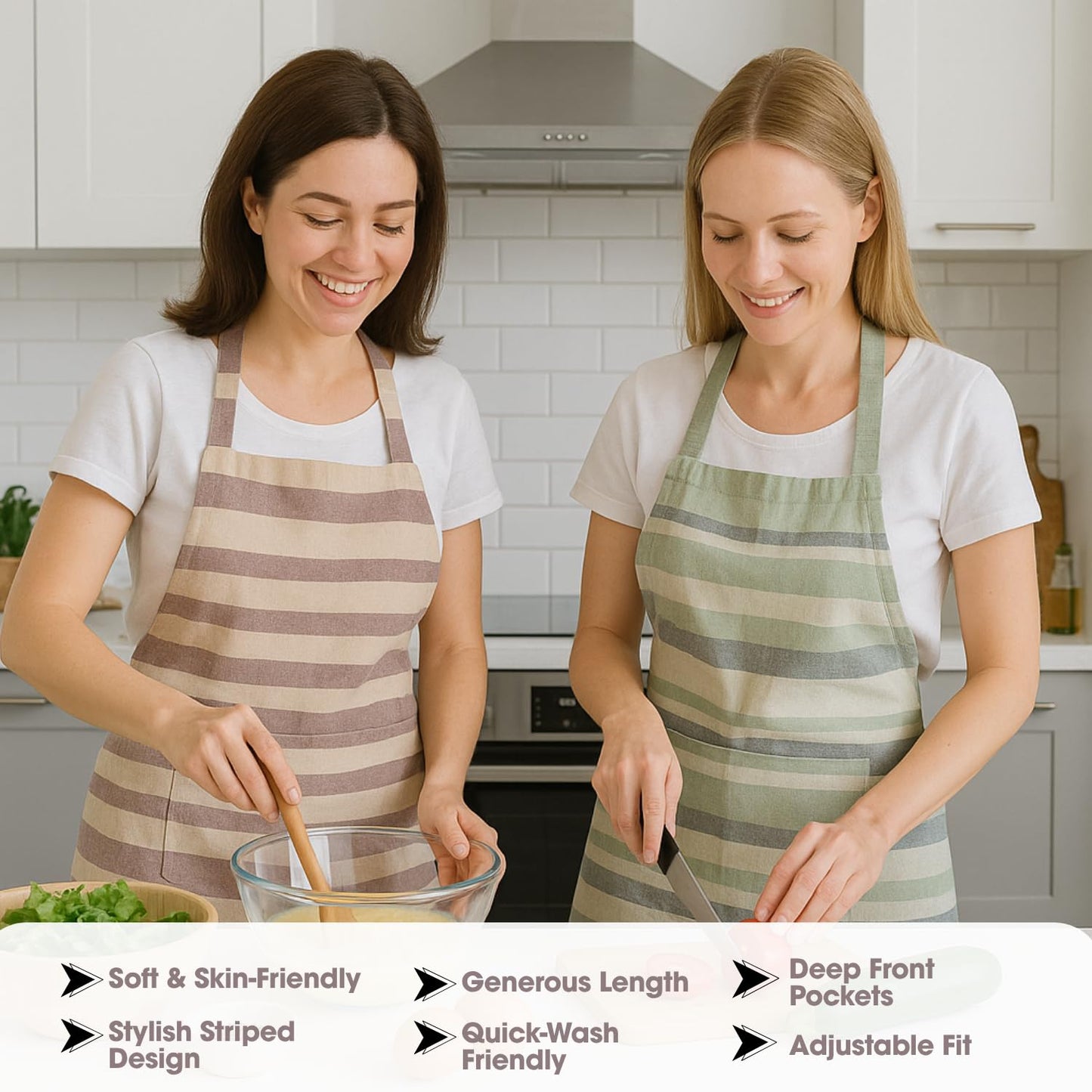 Unisex Cooking Apron – Chef Apron – Waterproof Polyester Blend – Adjustable Fit
