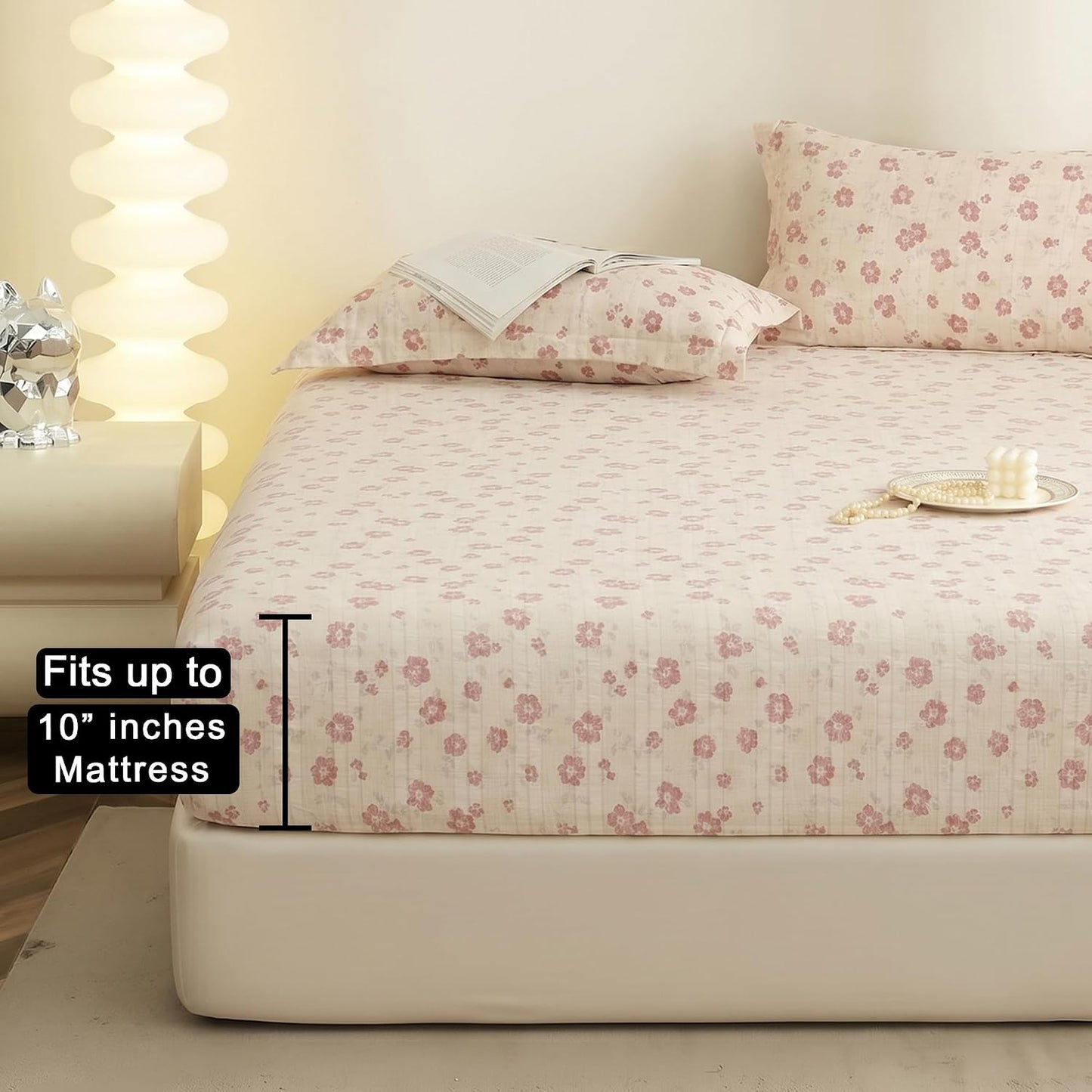Bedsheet | Cloud Cotton Elastic Fitted | King, 250x270cm, 3-Pc