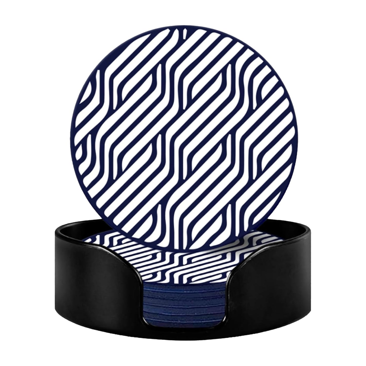 Attractive Silicone Drink Coasters Set of 6 with Holder | Heat-Resistant Table Decor for Home & Office