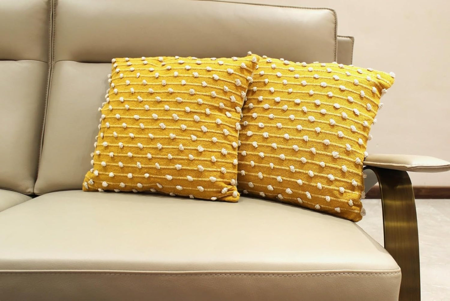 Bohemian Hand Crafted Pit Loom Cushion Cover (18"x18") Set of 1 | Boho Couch Pillow Case, Living Room Decor