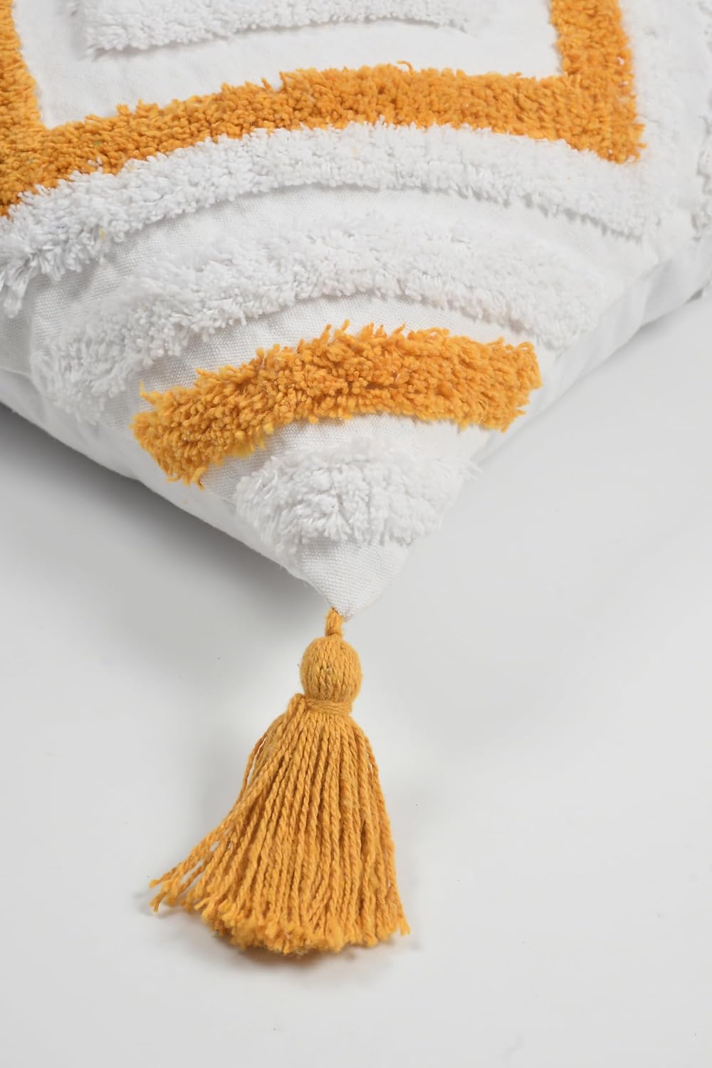 Boho Tufted Cushion Cover 16x16 inch Pack of 2 | Decorative Throw Pillow Covers for Sofa Bed Living Room