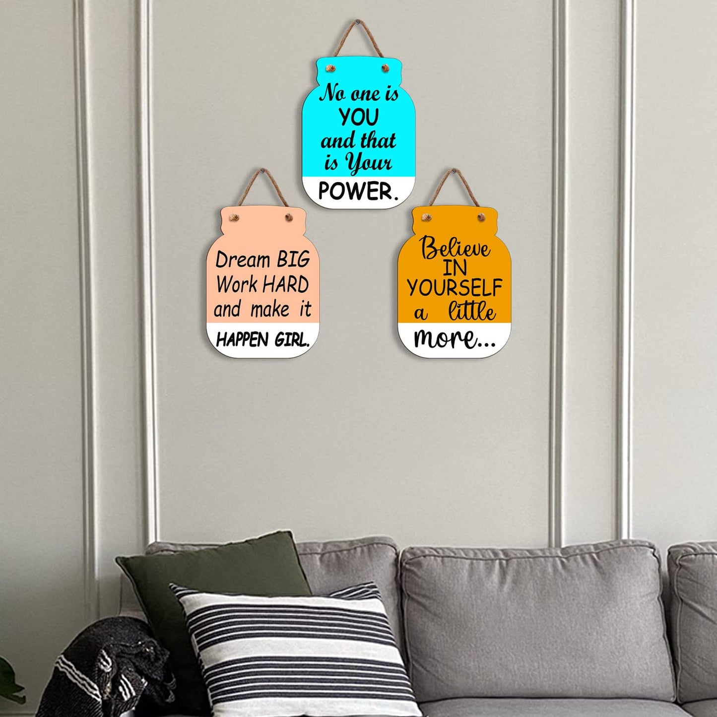 Elegant Motivational Wooden Wall Hangings for Home Decor | Living Room Wall Art & Decoration Items