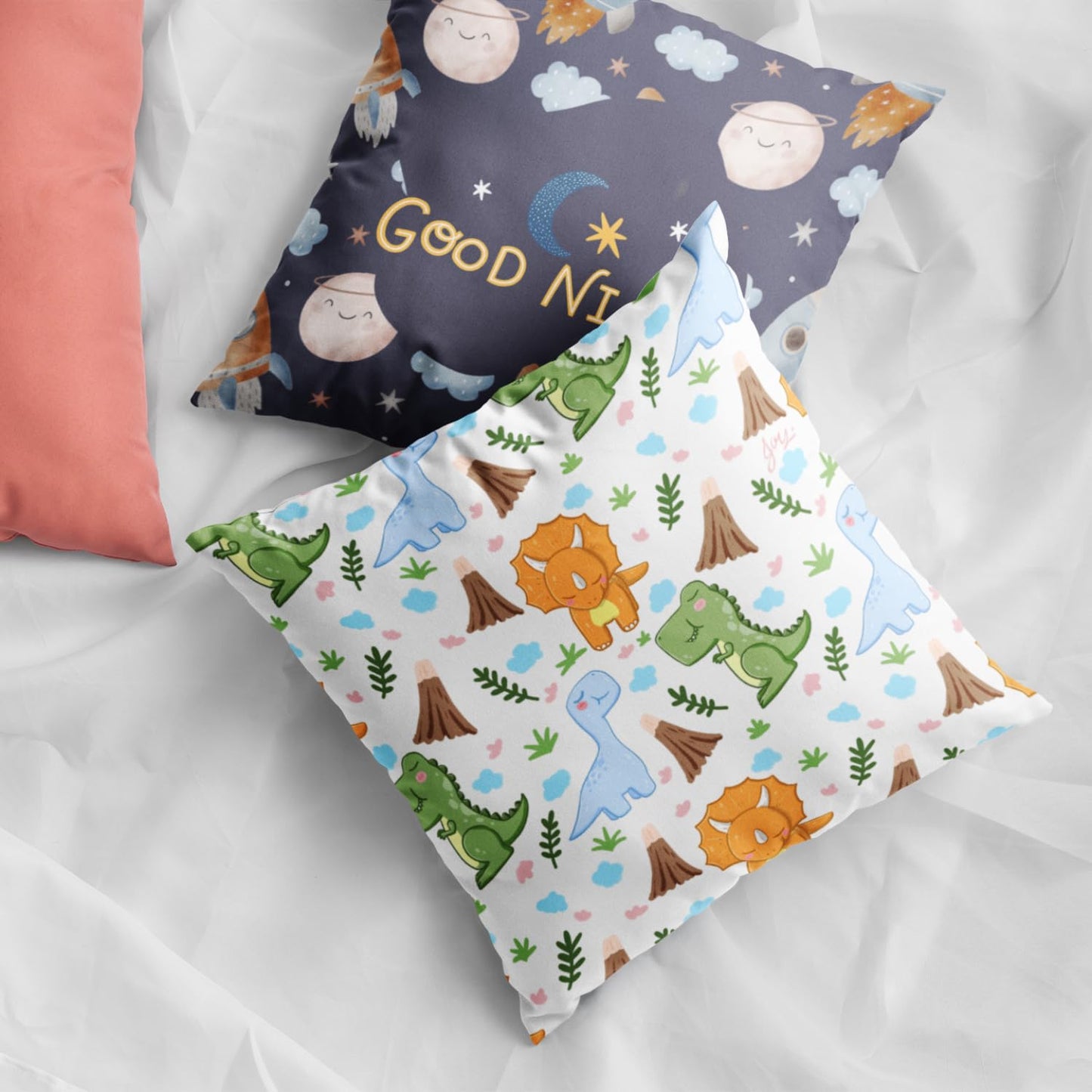 Designer Digital Print Velvet Soft Decorative Cushion Covers 18x18 inch (Pack of 2) | Sofa Bed Couch Throw Pillows Home Decor