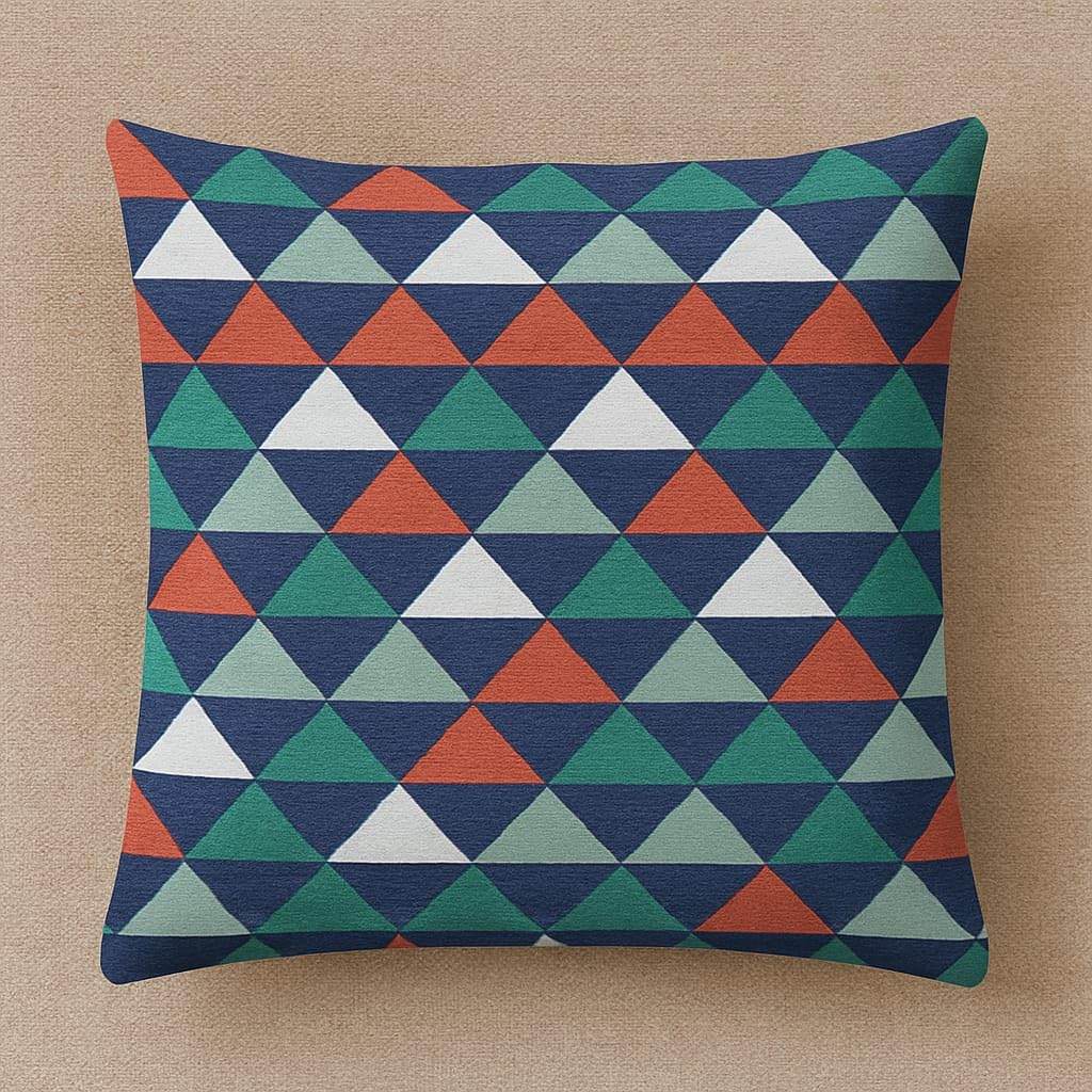 Designer Printed Jute Decorative Cushion Covers 18x18 Inch Set of 2 | Throw Pillow Covers for Sofa, Couch, Bed Home Decor