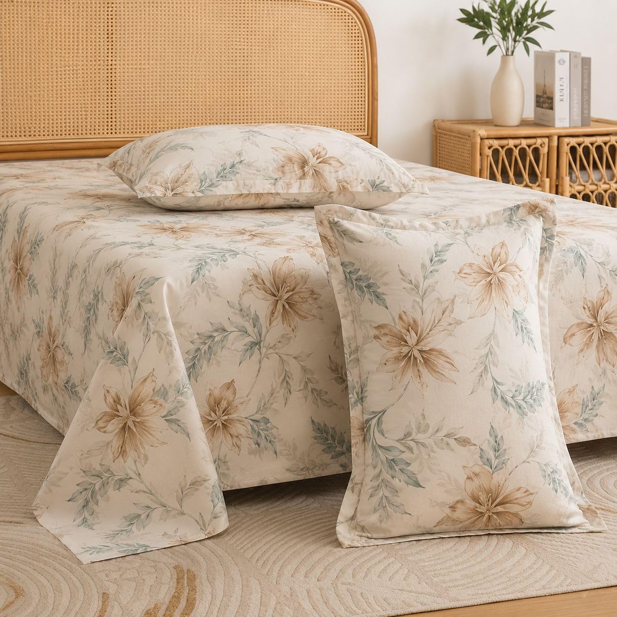 Bedsheet | Polycotton Blend Seamless Fitted | Super King 3-Piece | 310TC