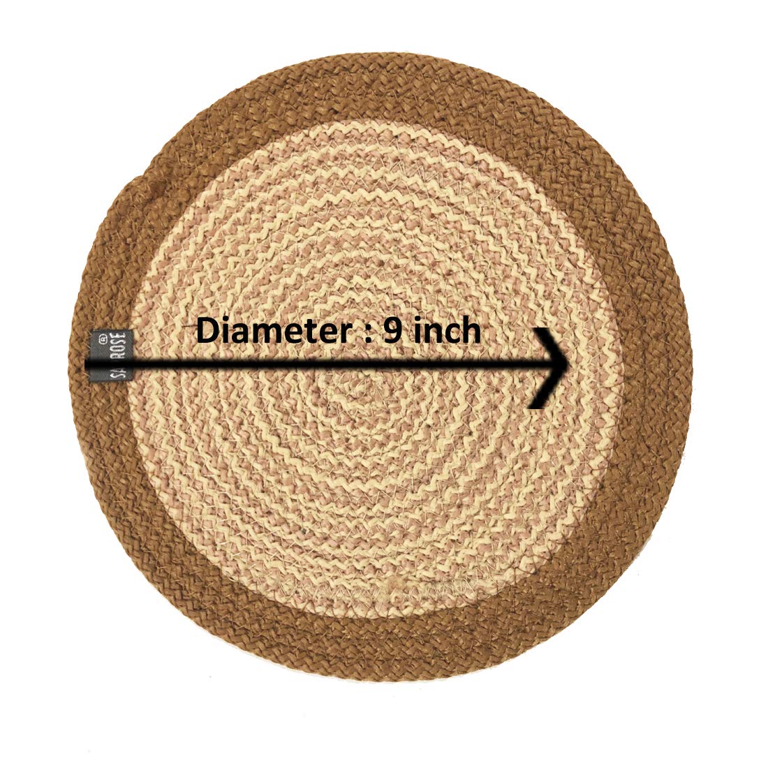 Round Braided PP Trivet (3 PCS, 9" Dia) | Machine Washable Pot Mat for Dining Table, Hot Pots & Casseroles