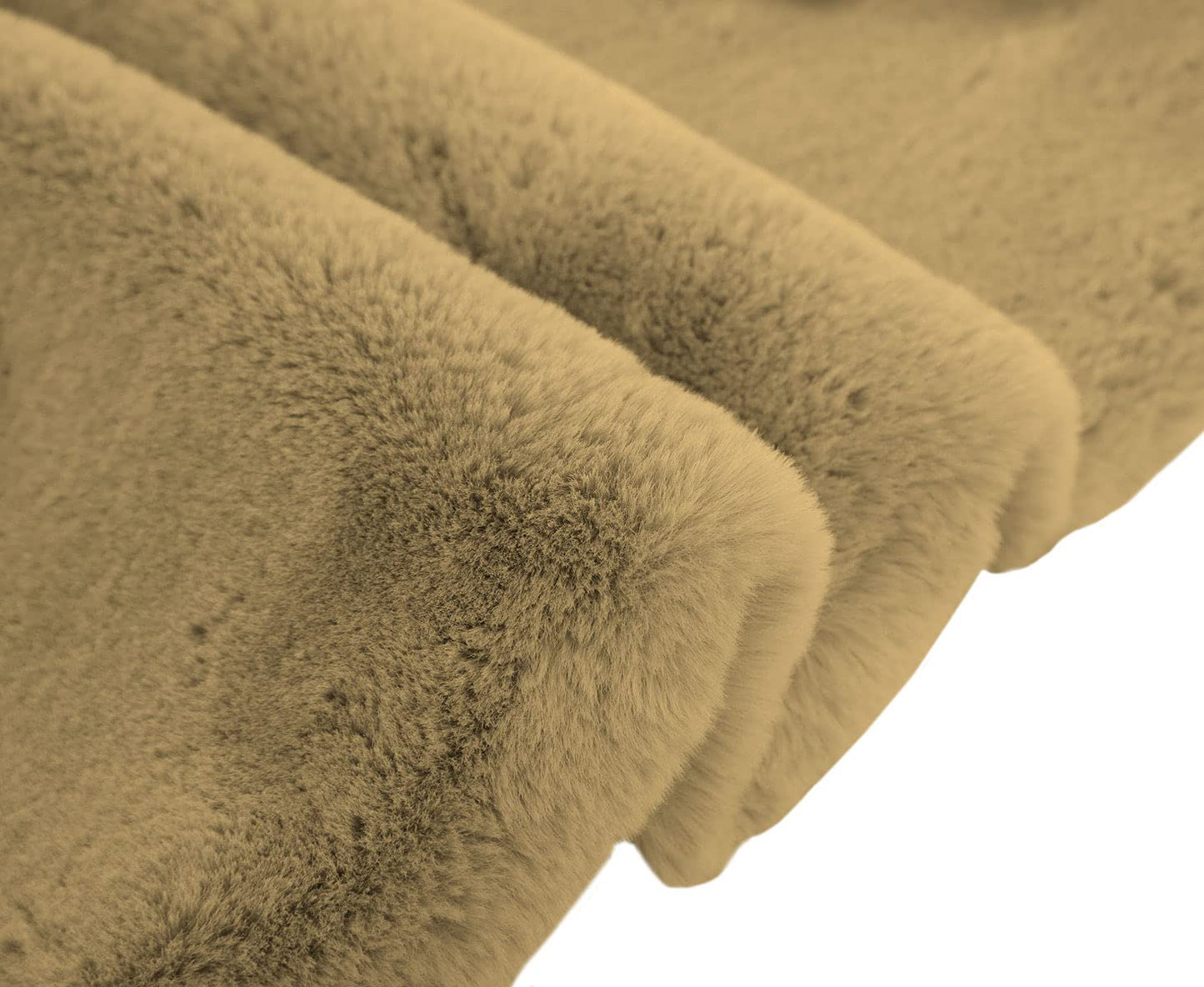 Fur Solid Anti Gold Super Soft Anti-Slip Washable 1000 GSM Bath Mat 40x60 cm | Bathroom Bedroom Floor Mat