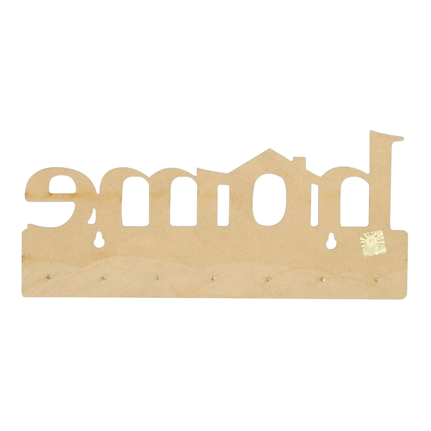 Premium Decorative 7 Hook Wooden Key Holder 29cm | Wall Mounted Home Decor Entryway Organizer Gifting