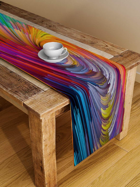 Alina decor Digital Shade Printed Polycotton Table Runner 13''x49'' | Dining Center Kitchen Table Home Decor Multicolour Washable
