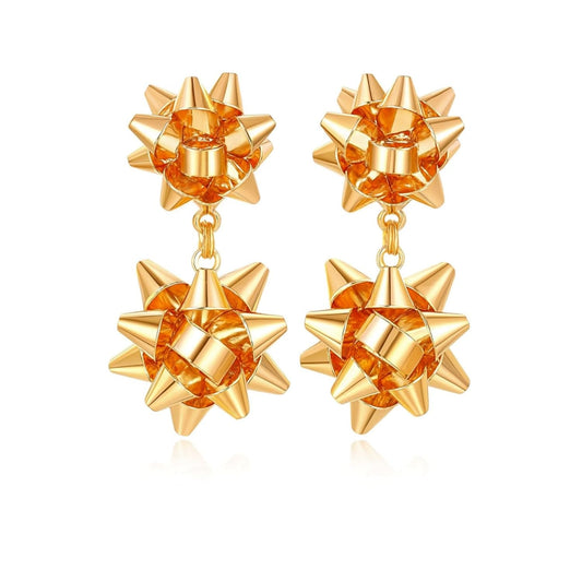 Floral Drop Earrings – Women's Fashion Jewellery – 18K Gold Plated Embellished