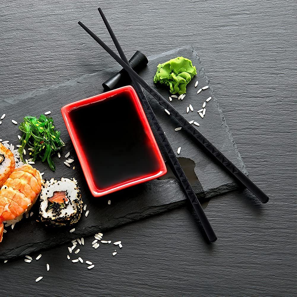 Fiberglass Reusable Chopsticks – Non-Slip Dining Chopsticks – Dishwasher Safe – 24cm (2 Pair)