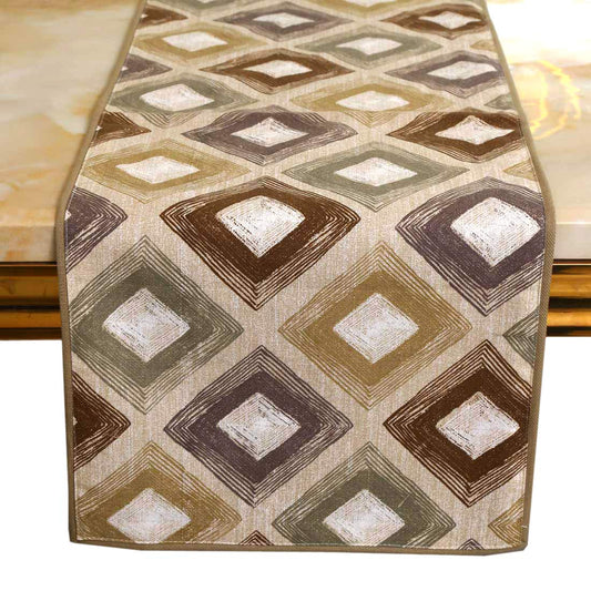 Checkered Printed Cotton Table Runner for 4-6 Seater Dining Table (Multicolor, 14x72 In, Pack 1) | Farmhouse Kitchen Home Decor
