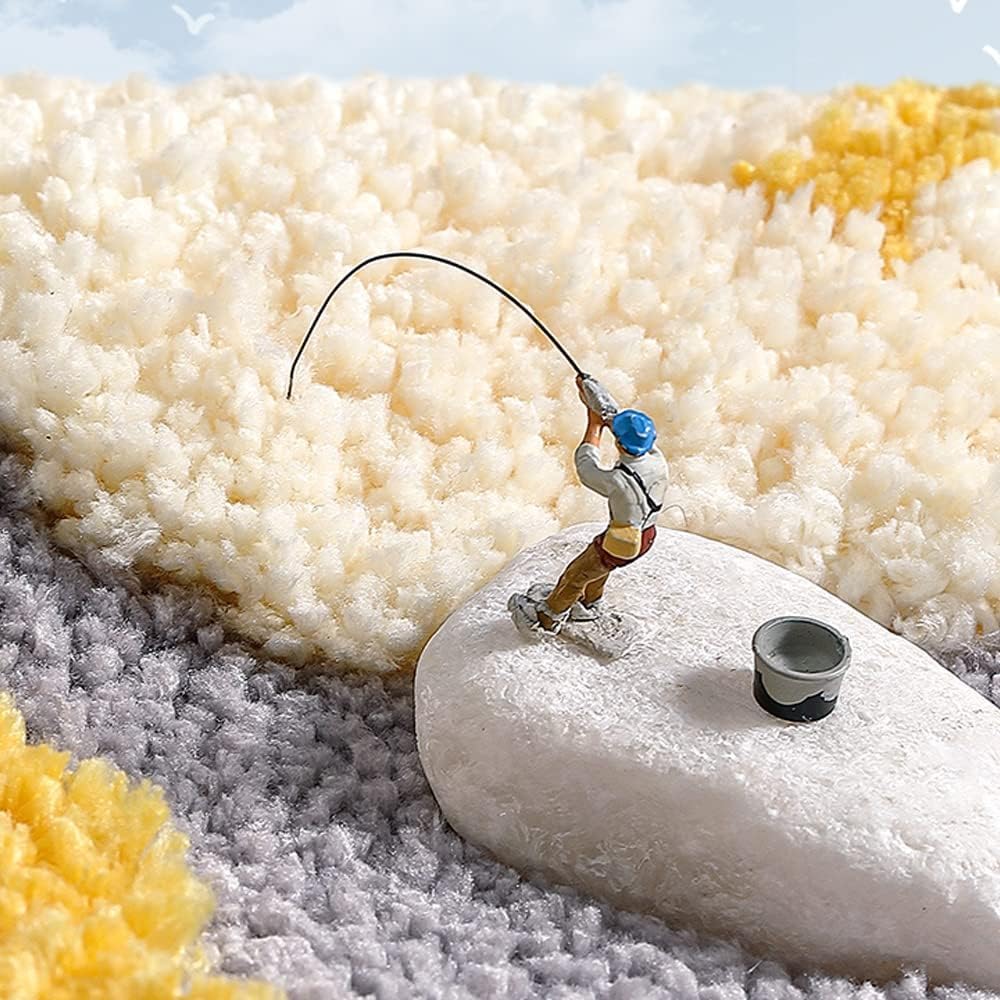 Tulips Super Soft Anti Skid 2000 GSM Microfibre Mat 40x60 cm Pack of 1 | Super Absorbent Bath Floor Door Mat