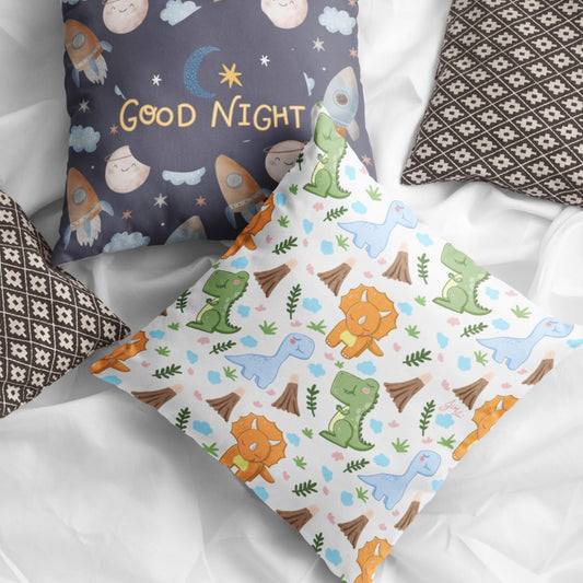 Designer Digital Print Velvet Soft Decorative Cushion Covers 18x18 inch (Pack of 2) | Sofa Bed Couch Throw Pillows Home Decor