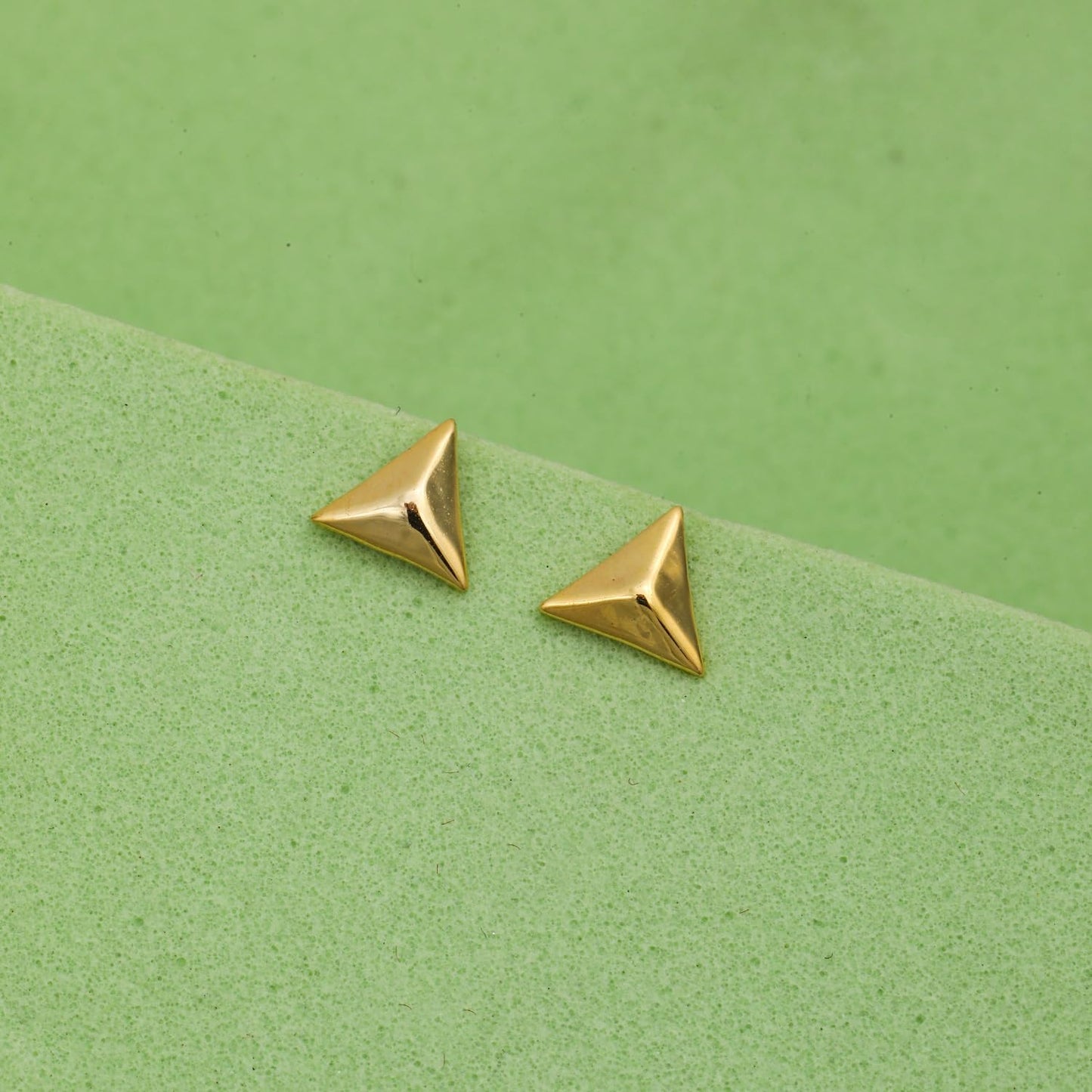 Sterling Silver Stud Earrings – 18K Gold Vermeil Jewellery – Hypoallergenic – Certified