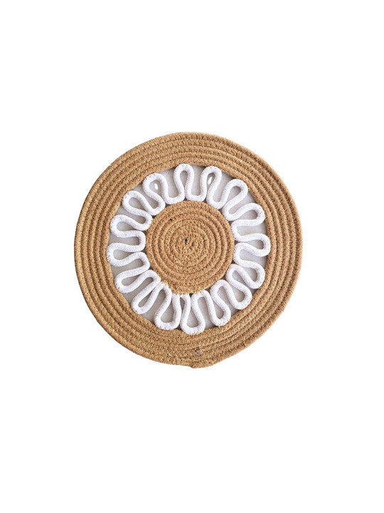 2pc Set - Patterned Cotton Placemats – Table Linens – Geometric Design