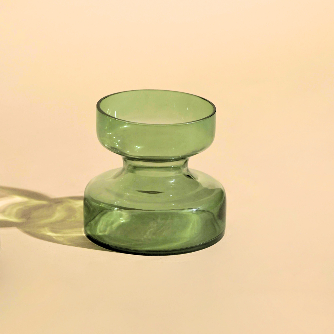 Vase | Handblown Glass Sage Tinted Handcrafted | Green