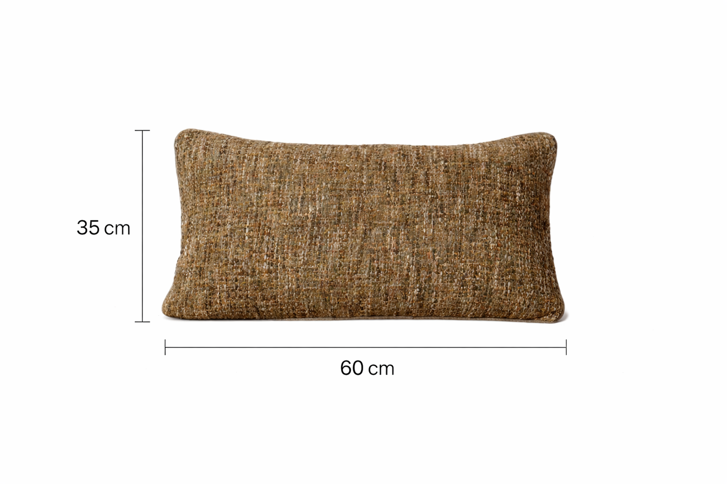 Grey Textured Lumbar Cotton Cushion 60x35 cm