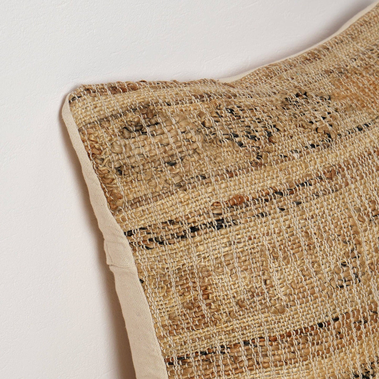 Natural Jute Woven Cushion with Filler 60 × 60 cm