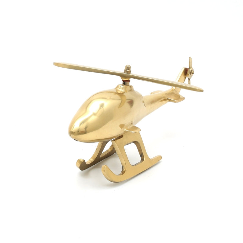 Classic Aircraft Helicopter Desk Décor |  Aluminium Finish | Gold