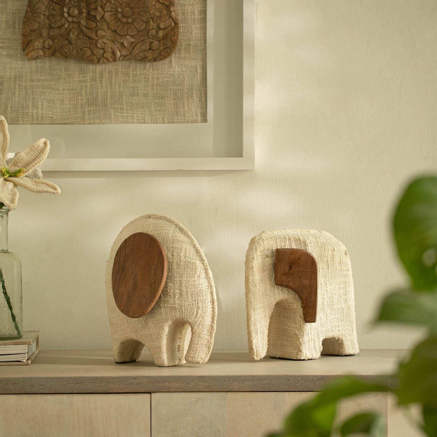 Anarva Large Elephant Sculpture–Eco-Friendly Statement Decor