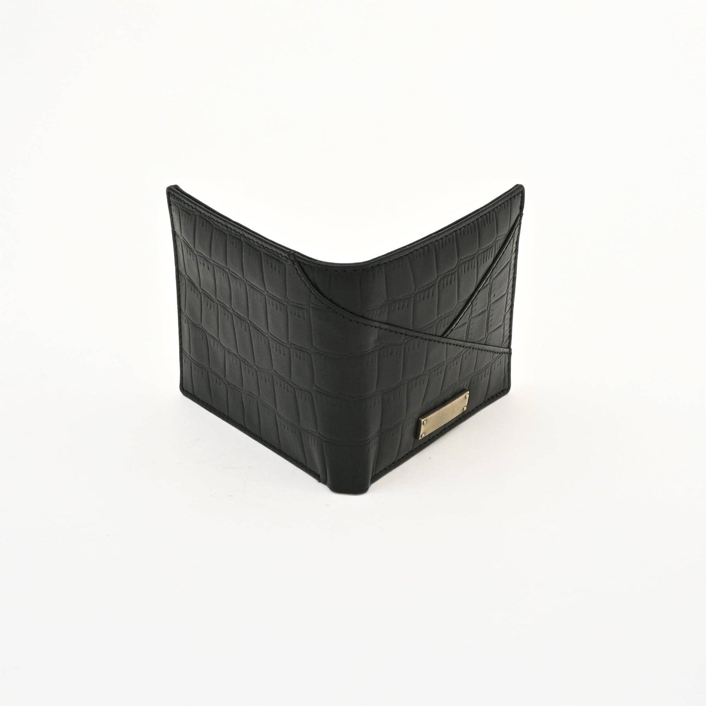 Black Leather Slim Full-Grain Men’s Wallet with Pockets