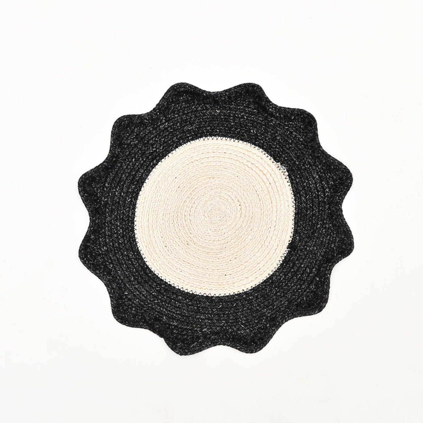 Charcoal Polyester Braided Placemat – Modern Dining Mat