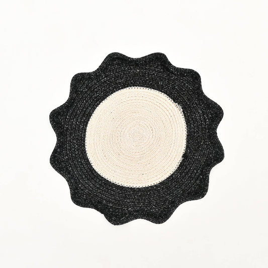 Charcoal Polyester Braided Placemat – Modern Dining Mat