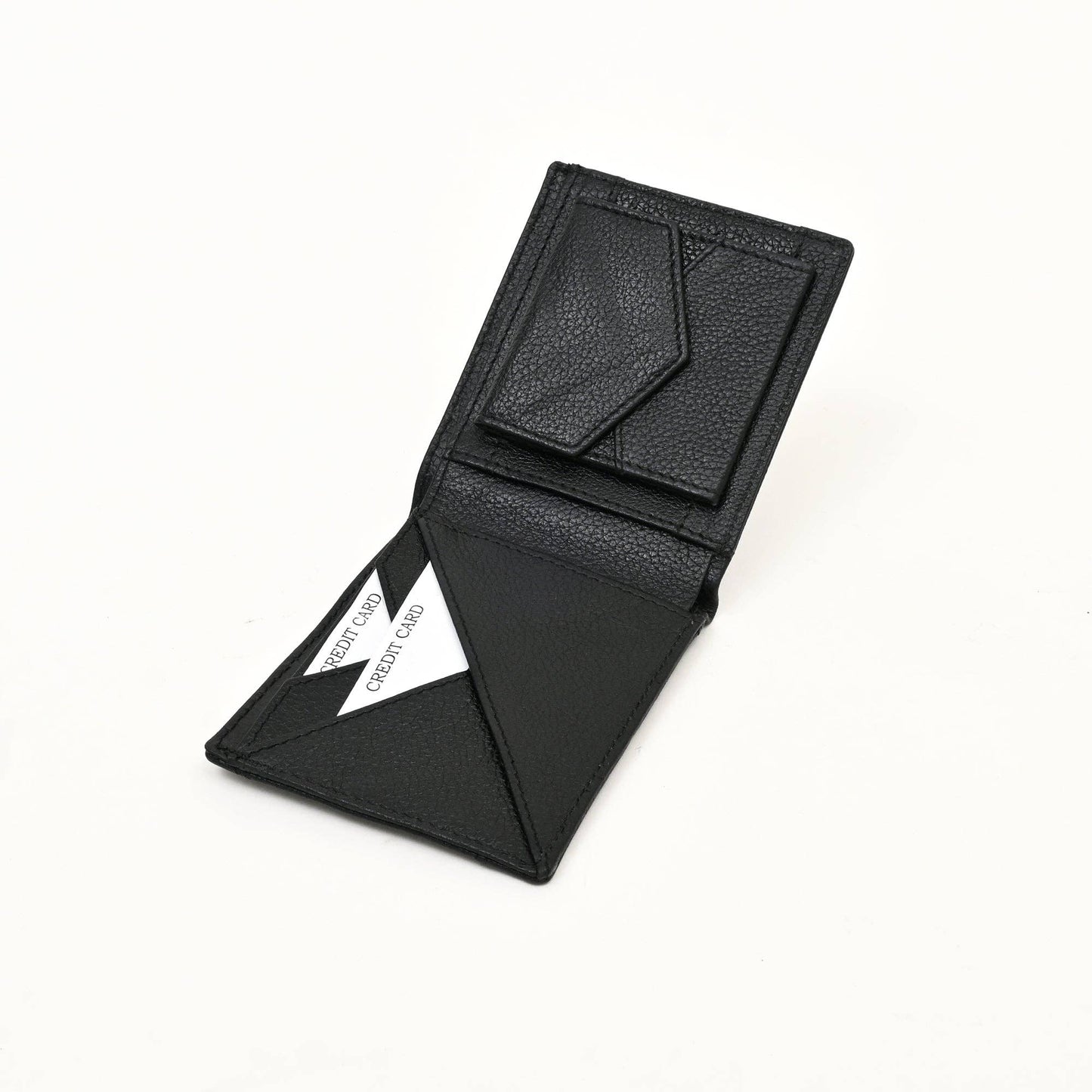 Luxury Wallet Black Grained Napa Slim Wallet for Men