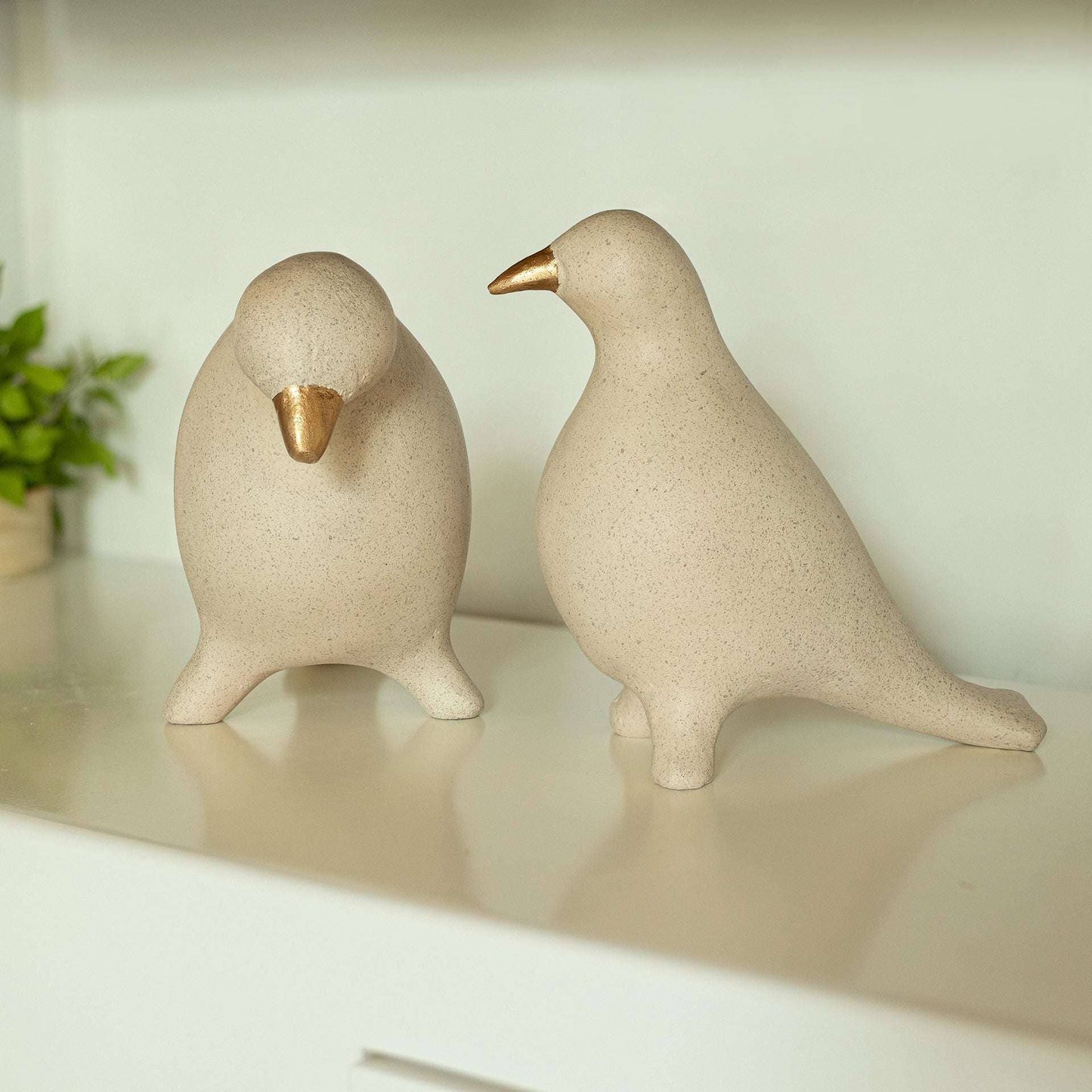 Posed Dove Ecomix White Accent Sculpture