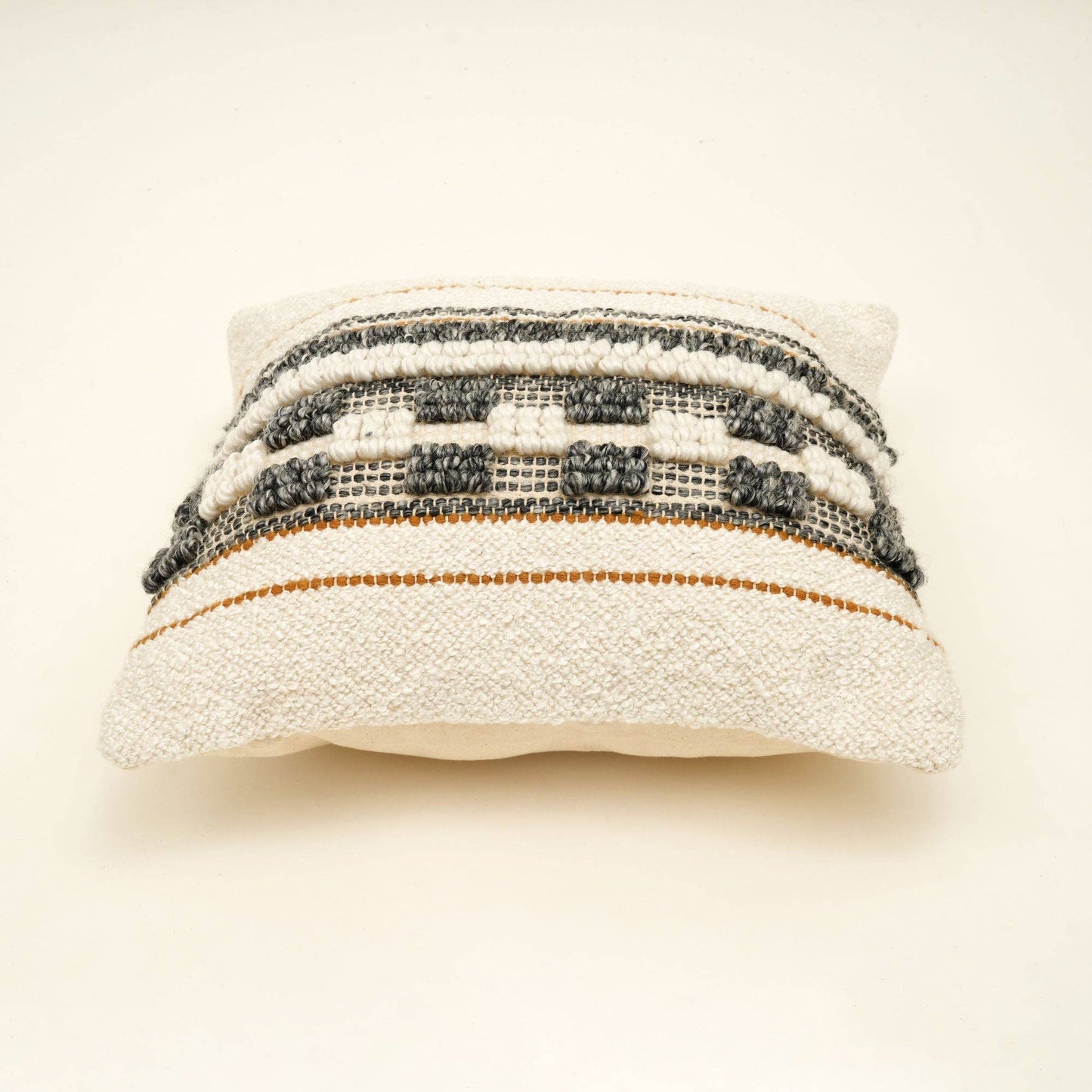 Multi-Colour Handwoven Textured Cushion with filler 45x45 cm