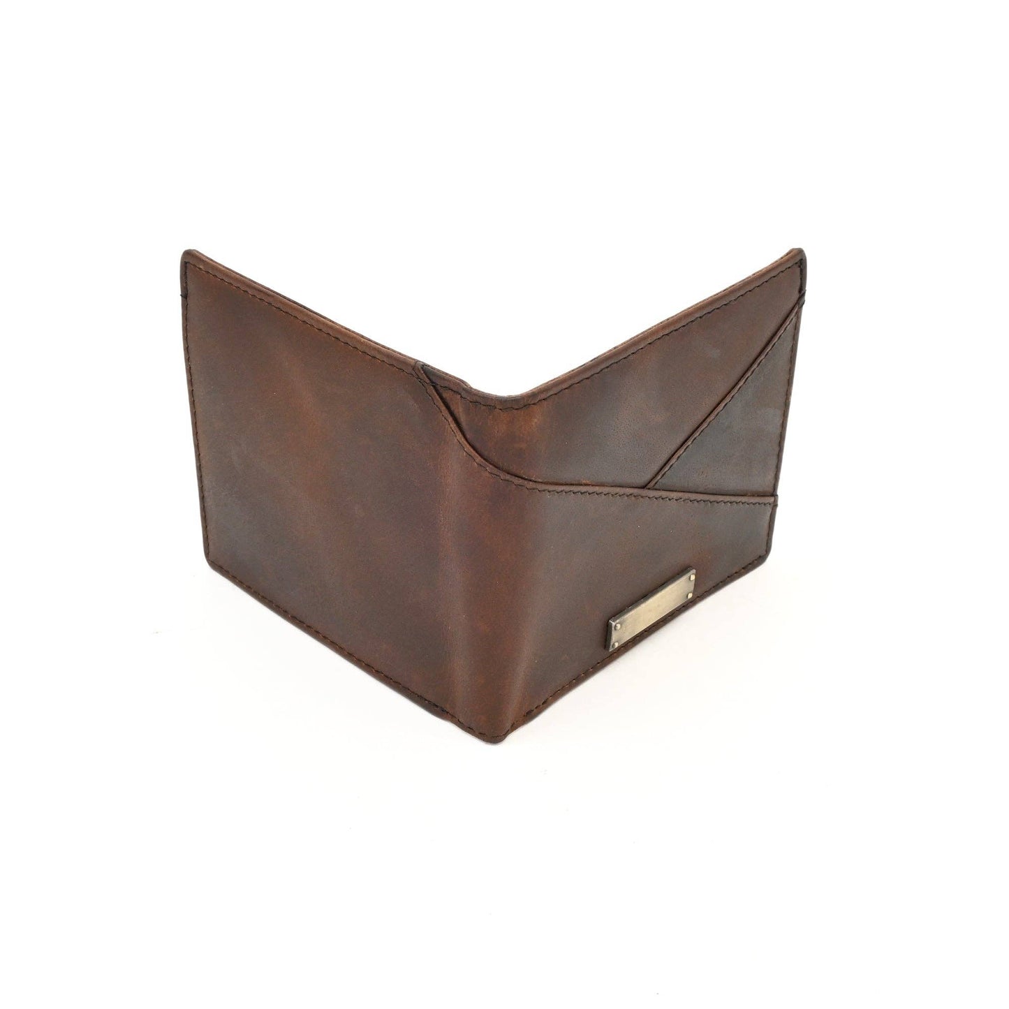 Brown Full-Grain Men’s Wallet with Coin Pocket & 4Slots