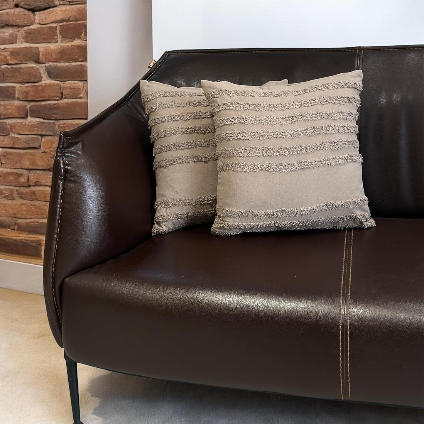 Bohemian Tufted Sunflower Decorative Cushion Covers 16x16 Inch, Pack of 2 | Sofa Pillowcases, Bed Throw Pillows, Living Room Decor