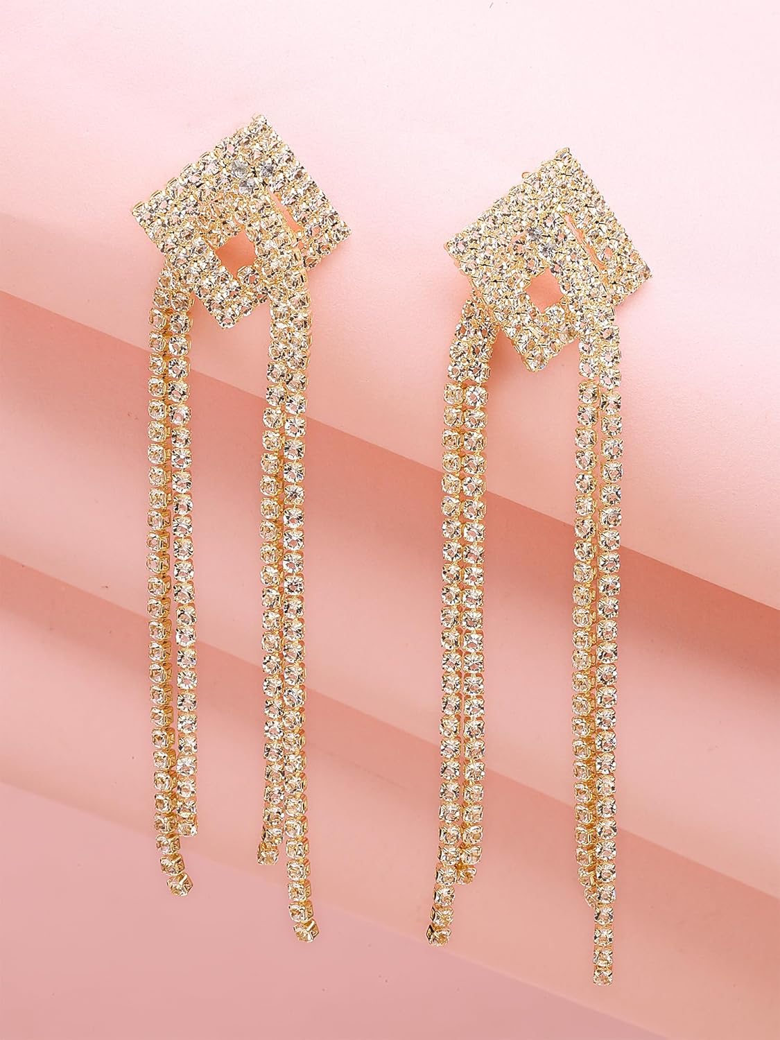 Contemporary Gold Drop Earrings – Women's Jewellery – Gold-Plated Finish – Retail Pack