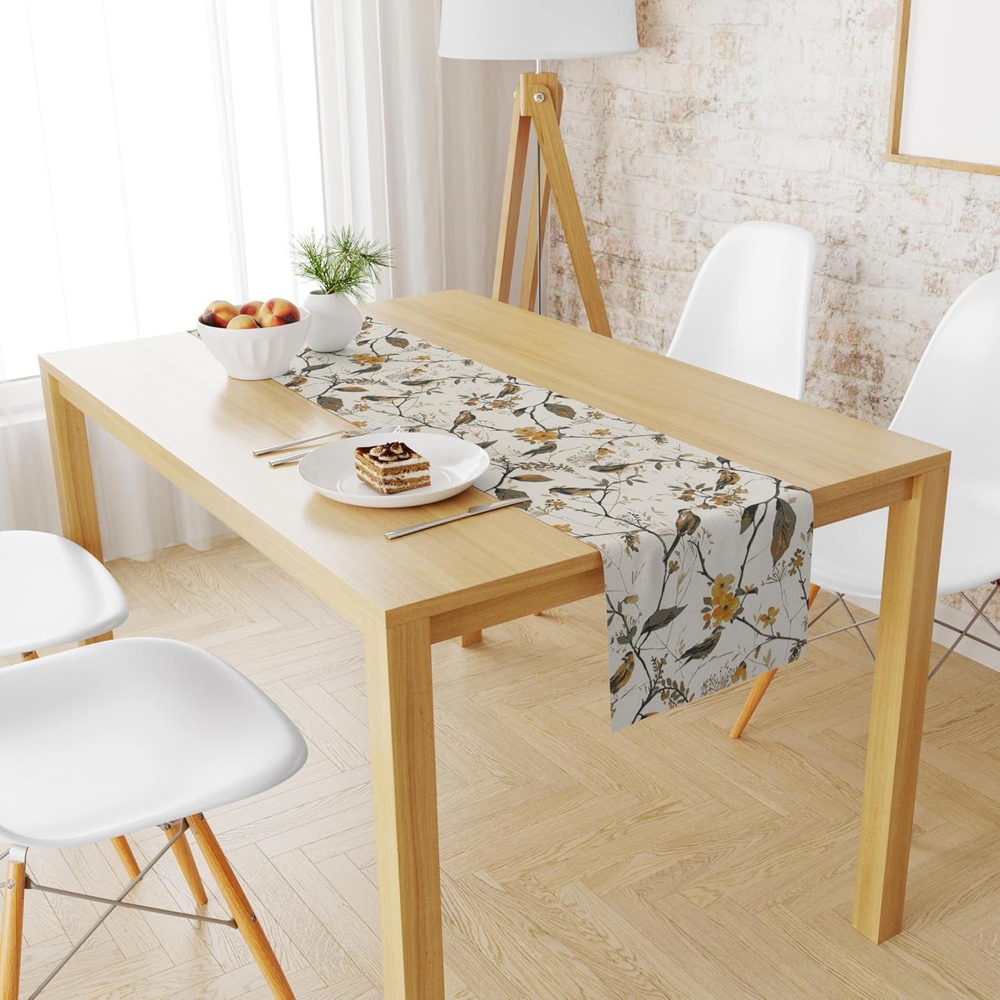 Bedrukte tafelloper – Decoratief tafellinnen – Katoenen canvas antislip – 33x183 cm