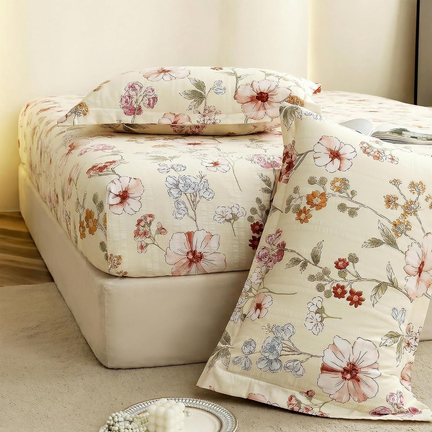 Bedsheet | Cloud Cotton 360 Elastic Fitted | King Size 3-Piece