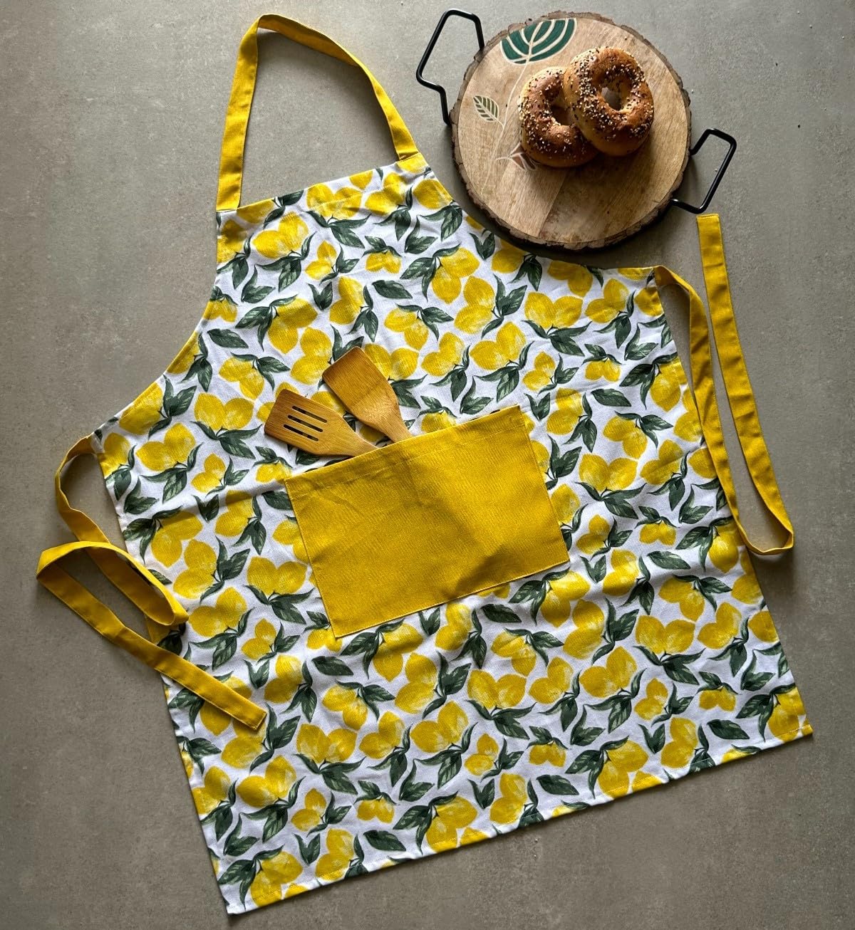 Tablier de cuisine 100 % coton – Textile culinaire – Entièrement lavable – Tailles indiennes