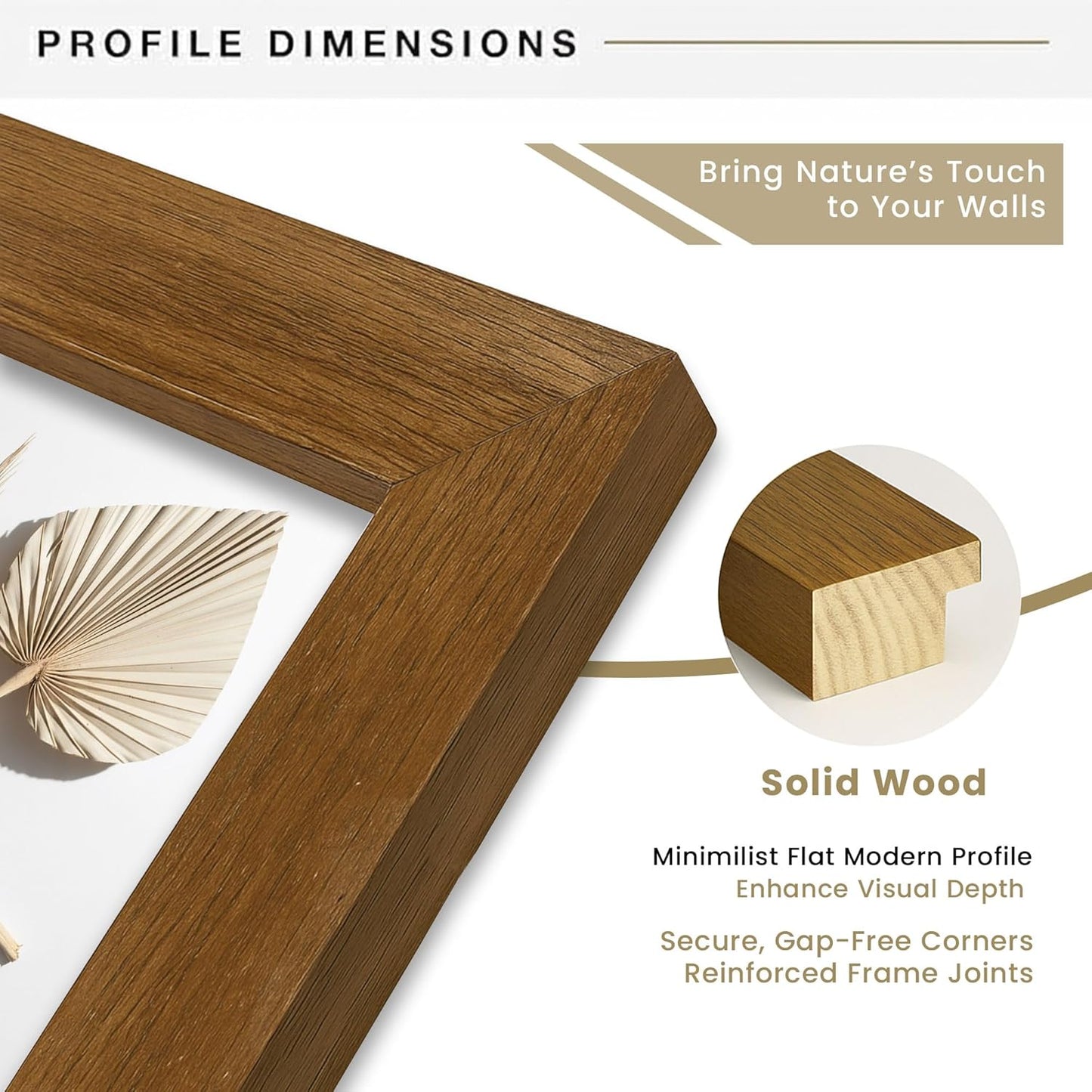 6x8 Photo Frame – Brown Woodgrain – Moisture Resistant