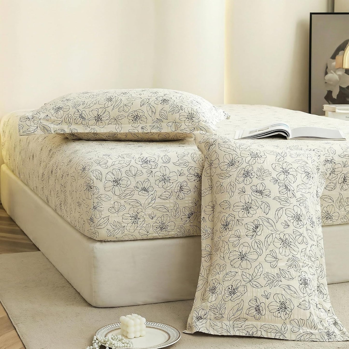 Bedsheet | Cloud Cotton Full Fitted | King, 72x78 Inch, 3-Piece, 2 Colours