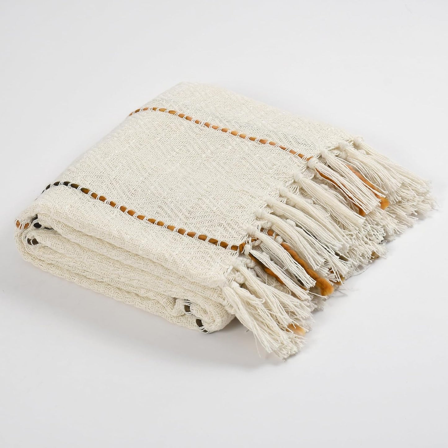 Woven Decor Throw – Handcrafted Cotton Blanket – Retail Furnishings – 130x160 cm