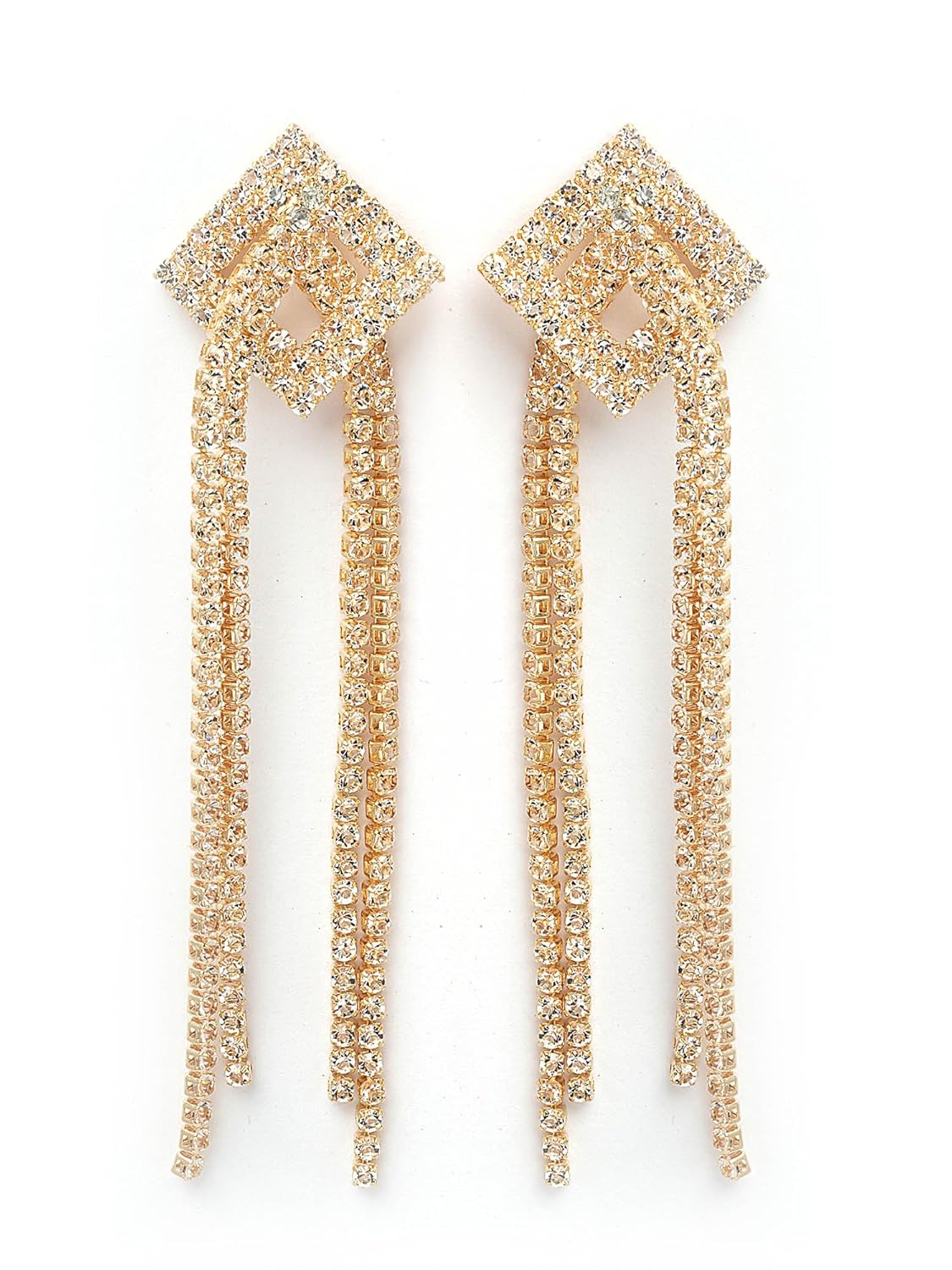 Contemporary Gold Drop Earrings – Women's Jewellery – Gold-Plated Finish – Retail Pack