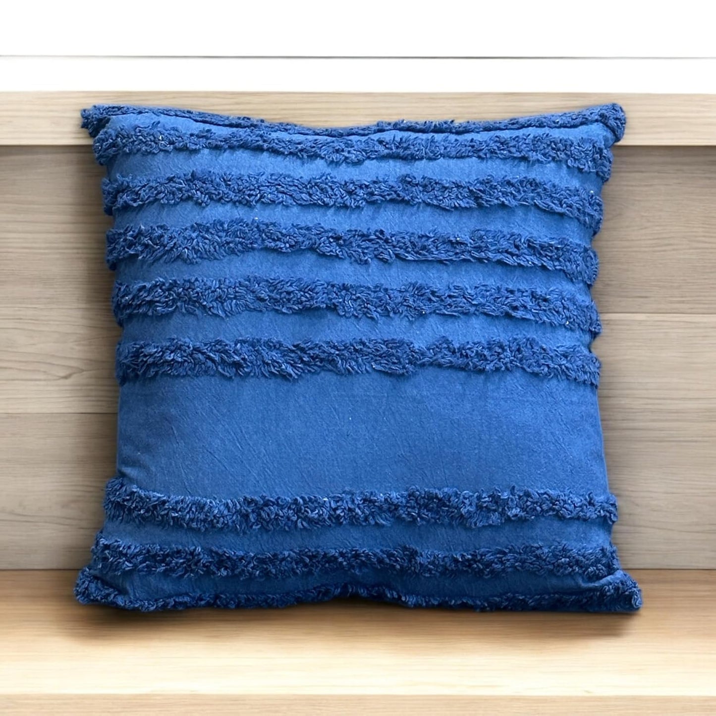 Bohemian Tufted Sunflower Cushion Cover 16x16 inch, Pack of 1 | Decorative Throw Pillow Case for Sofa Bed Couch