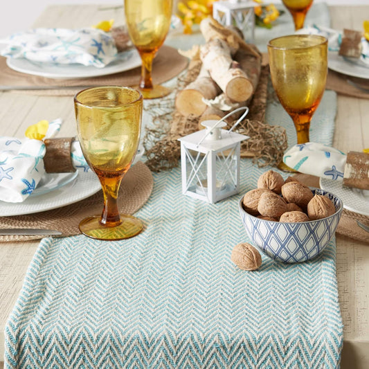 Chevron Table Runner – Premium Cotton – Handcrafted Finish – 14x72 Inch