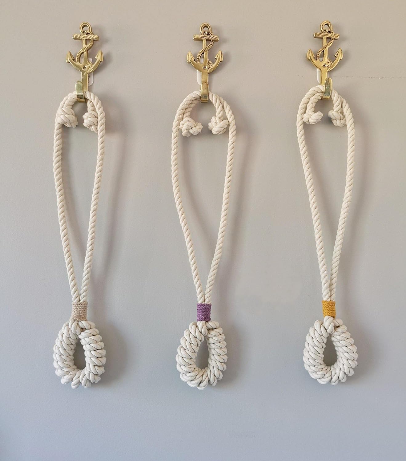 Macrame Window Tiebacks – Single Ball Curtain Holders – Handwoven Cotton – Set of 2