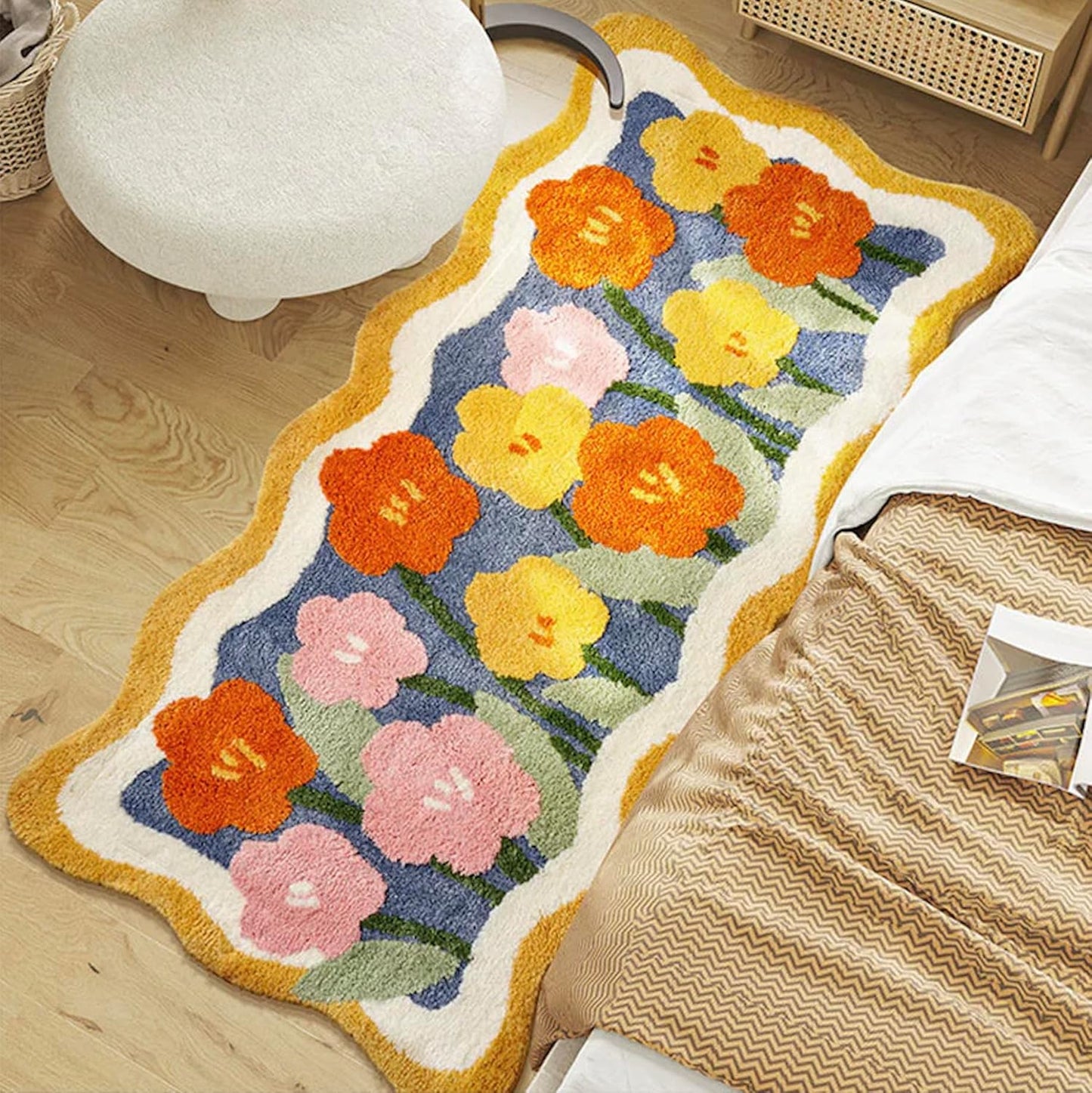 Super Soft 2000 GSM Microfibre Anti-Skid Runner (50x120 cm) | Bedroom, Living Room, Kitchen, Bathroom Mat (1 Pack)