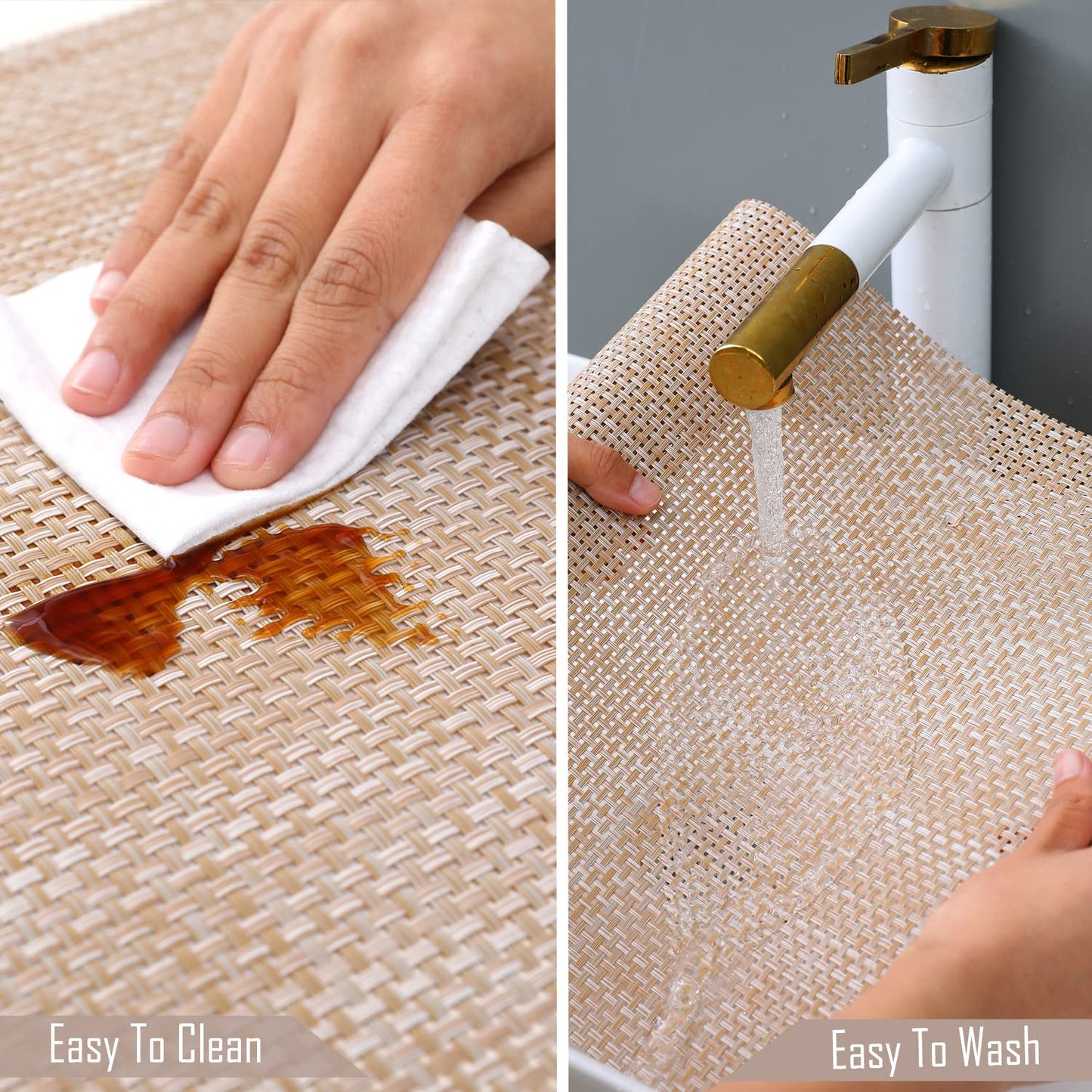 Light Grey PVC Table Runner 30x180 cm | Easy Clean Dining Kitchen Home Decor